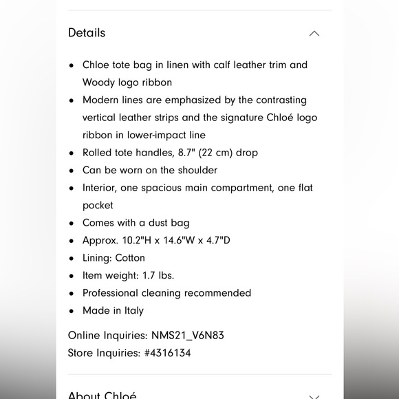 Chloe Beige Canvas Tote with Black Accents - Picture 9 of 9